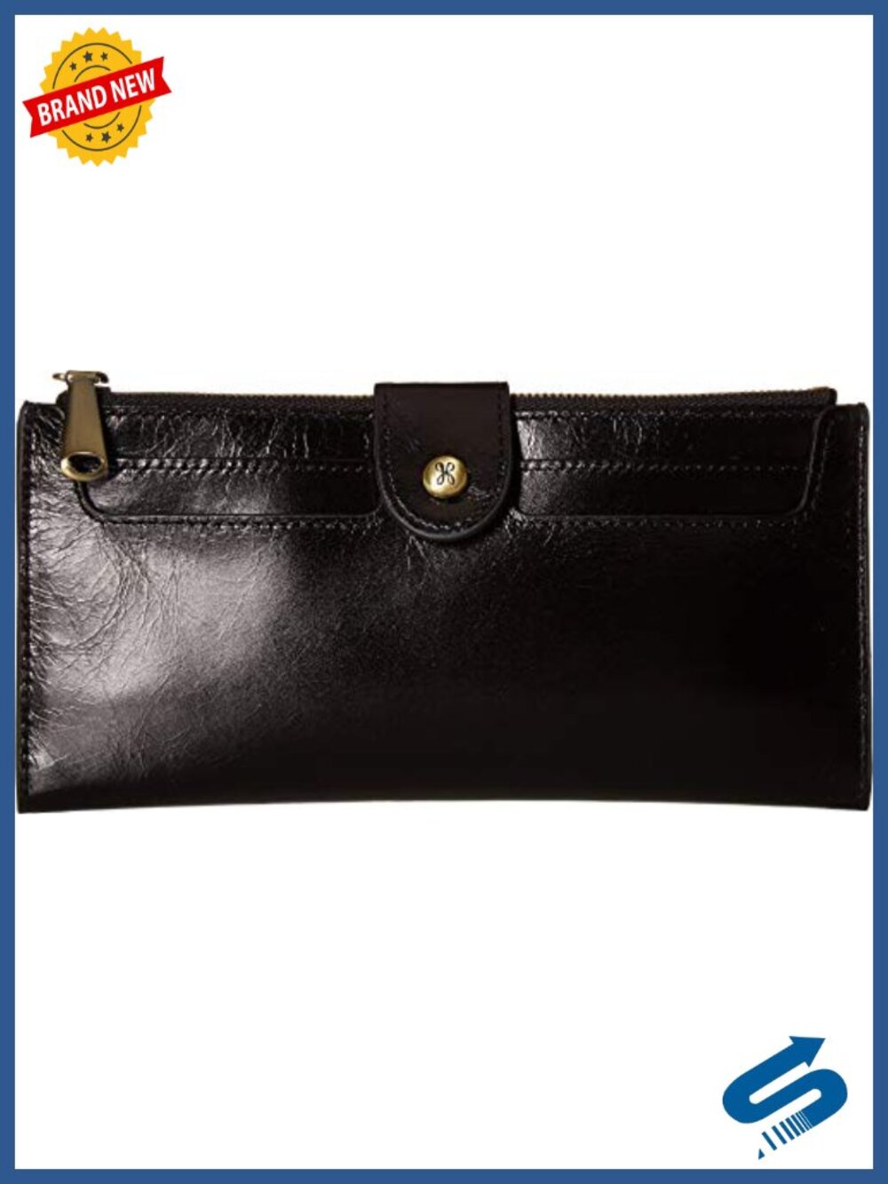 Premium Polished Leather Continental Wallet with 12 Card Slots